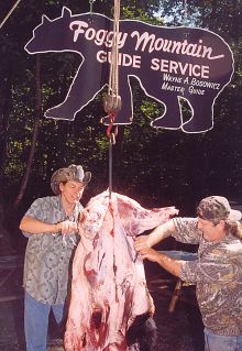 Ted Nugent skinning a Maine bear