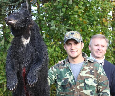 father son trophy black bear hunt at Foggy Mountain