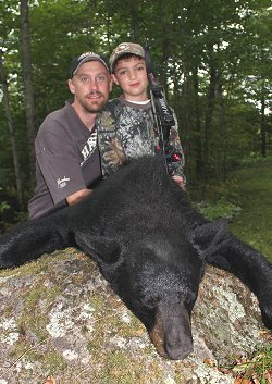 father son trophy black bear hunt at Foggy Mountain